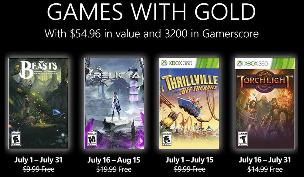 xbox july free games